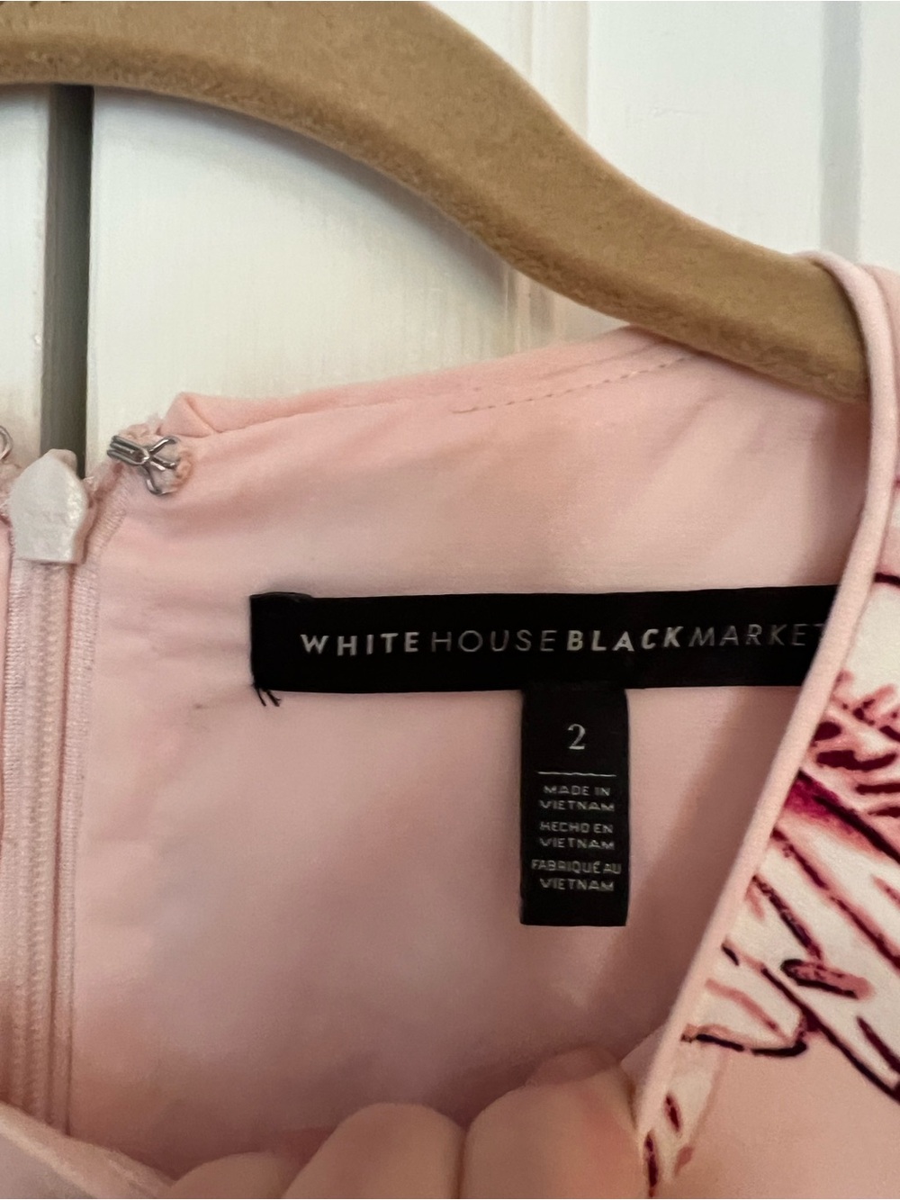 White House Black Market Pink Floral Dress Size 2 - Picture 2 of 11